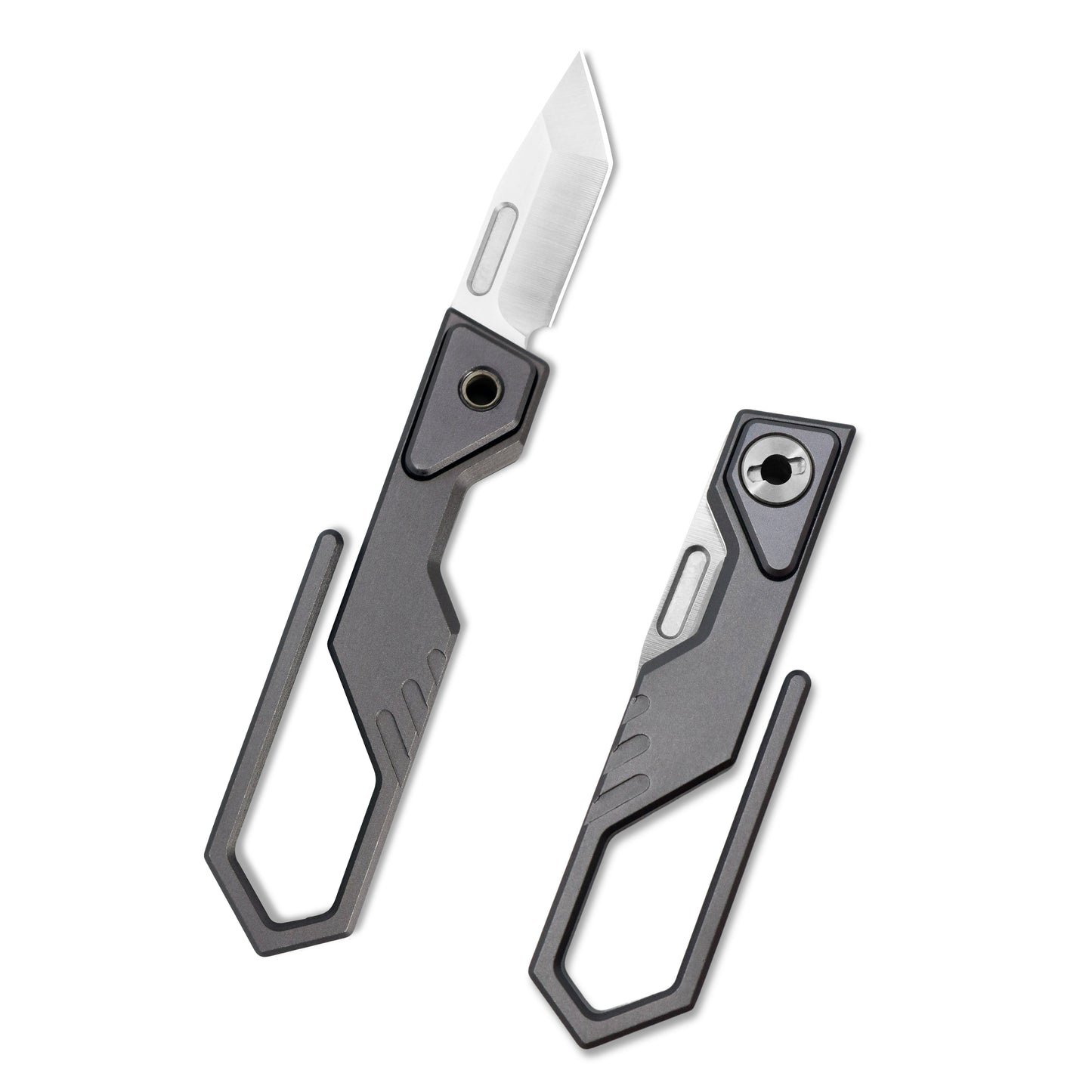 VORIXN Super Tiny Nano Knife Aircraft-Grade Aluminum Alloy Handle (0.3" CN-PM390 Blade) NA001