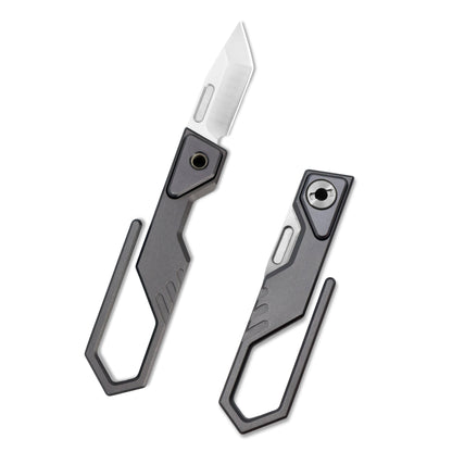 VORIXN Super Tiny Nano Knife Aircraft-Grade Aluminum Alloy Handle (0.3" CN-PM390 Blade) NA001